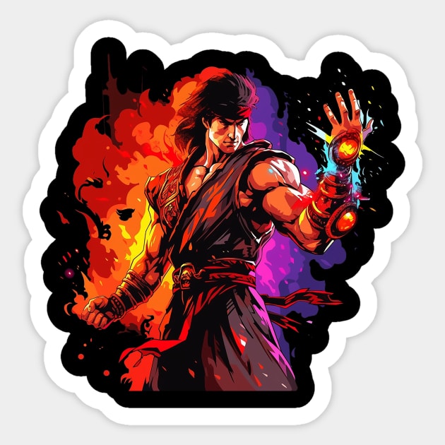 liu kang Sticker by piratesnow